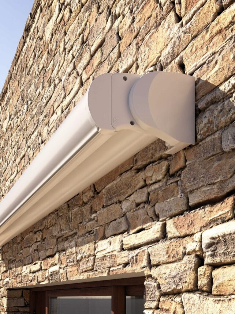 Close up of the Base Plus cassette, with the awning fully retracted