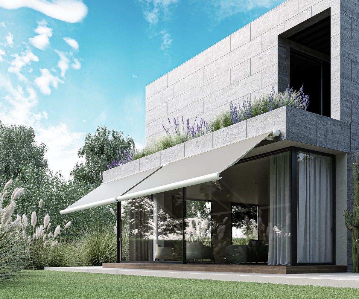 residential awning with a